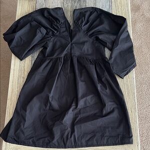 ASOS Black Mini Dress with Puff Sleeves. Fit more like an extra small.